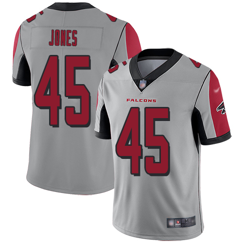Atlanta Falcons Limited Silver Men Deion Jones Jersey NFL Football #45 Inverted Legend->youth nfl jersey->Youth Jersey